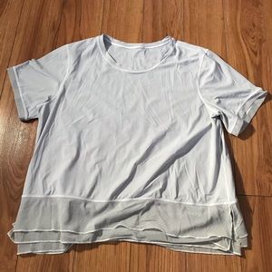 white lululemon athletic shirt